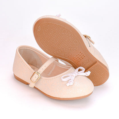 Sapatilha Bailarina Infantil Kidy Soft Laço Florida Marfim
