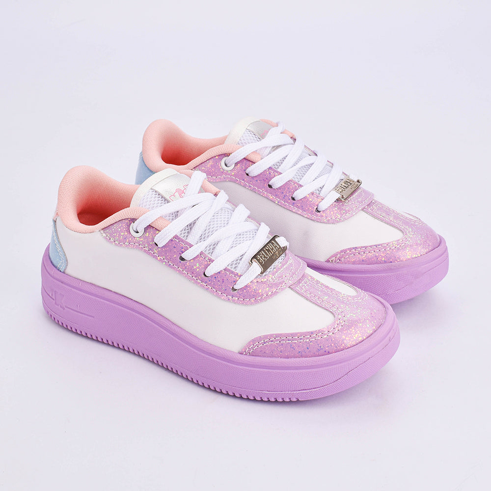 TENIS INFANTIL MENINA K360 NOVA YORK BRANCO/LILAS