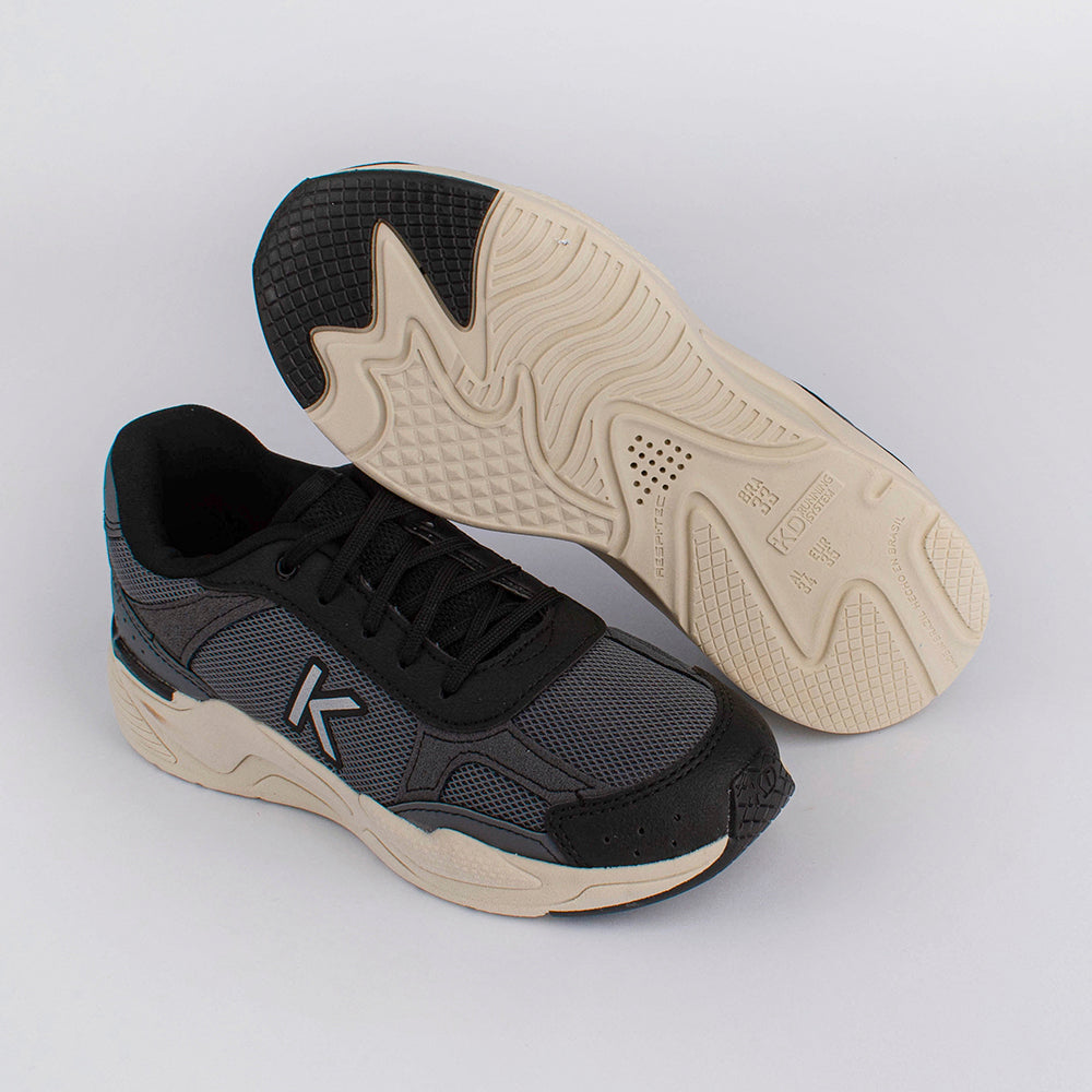 Tênis Menino K360 Retro Preto Grafite