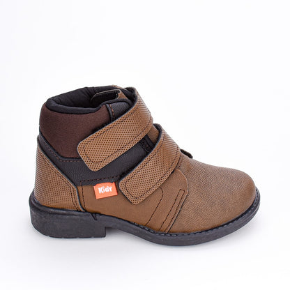 BOTA INFANTIL COTURNO MENINO KIDY MAX CAFE/PRETO Kidy
