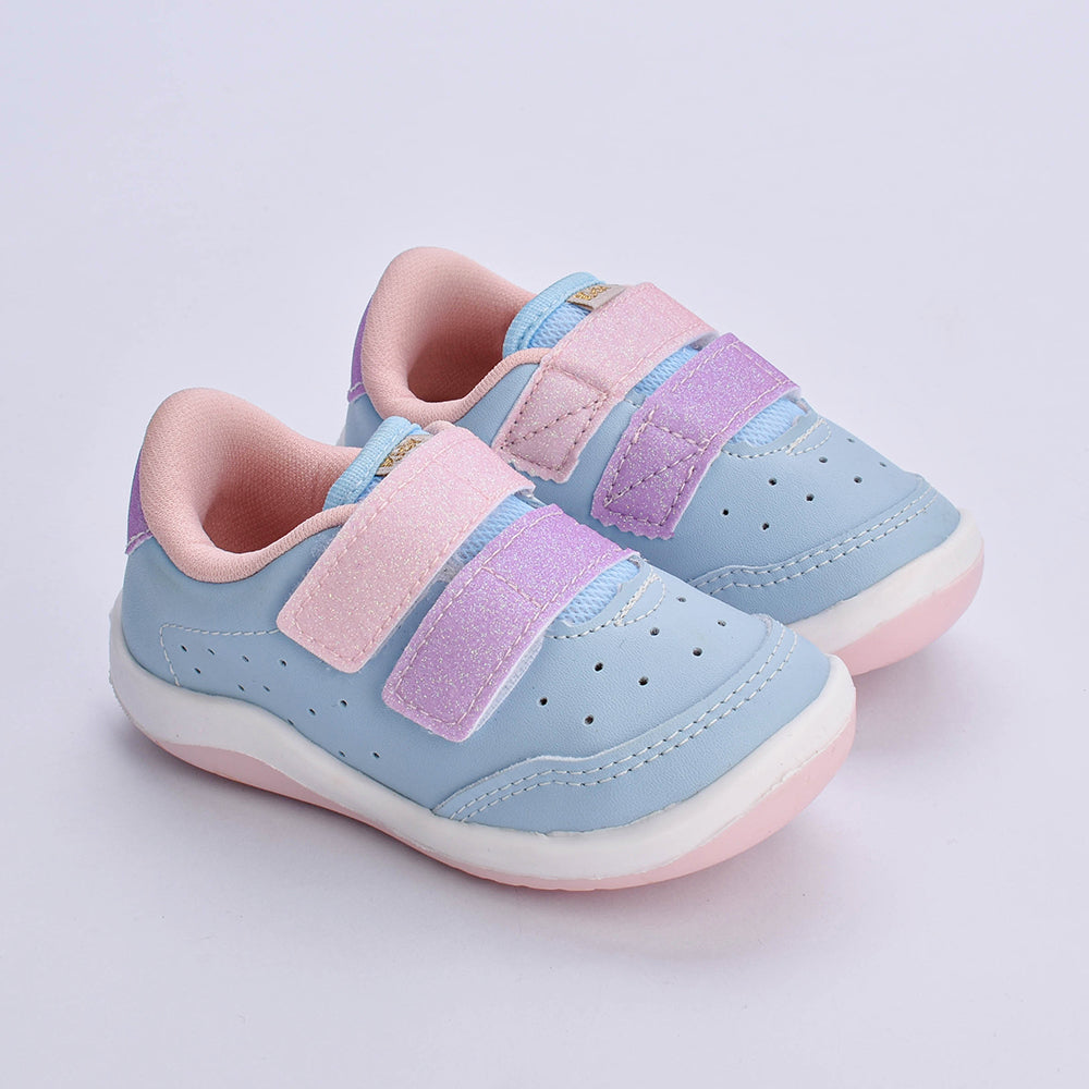 TÊNIS INFANTIL MENINA KIDY EQUILIBRIO AZUL/ROSA