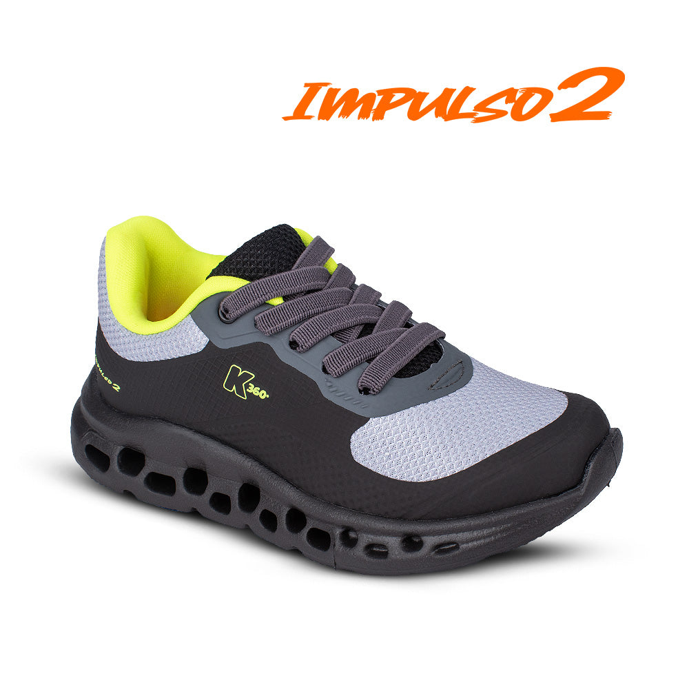 TENIS K360 IMPULSO 2 PRETO/AMARELO NEON