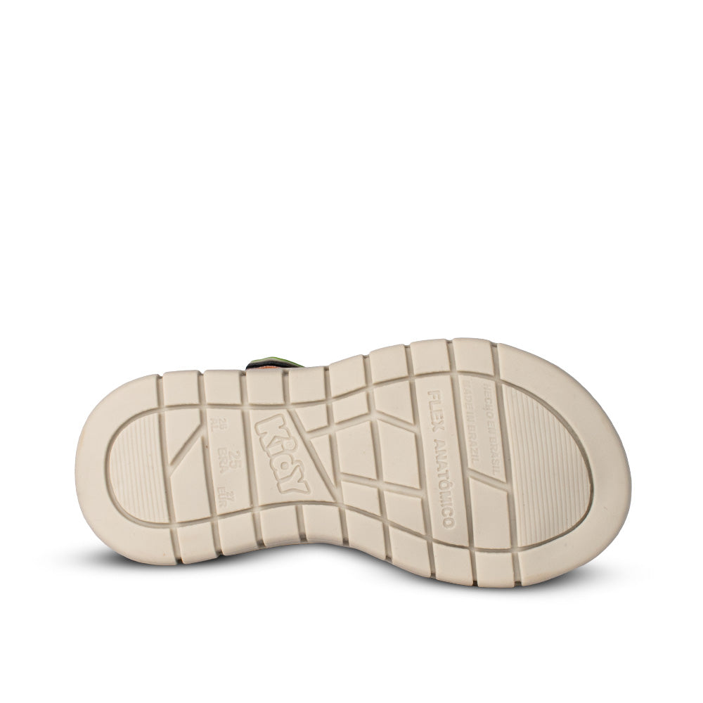 Sandália Infantil Menino Kidy Toys Dino Castanho Caramelo