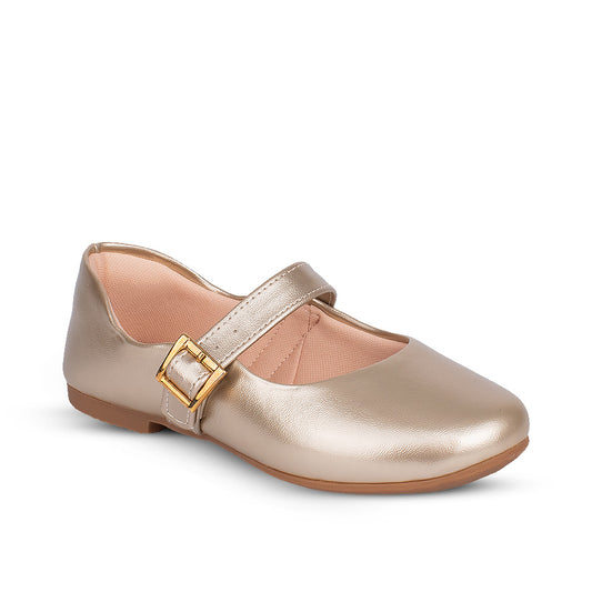 Sapatilha Infantil Menina Kidy Soft Ouro Brilhante Festas Delicada Boneca