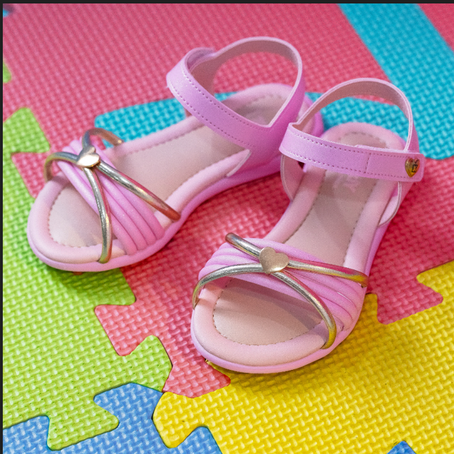 Sandália Menina Infantil Kidy Cristal Rosa
