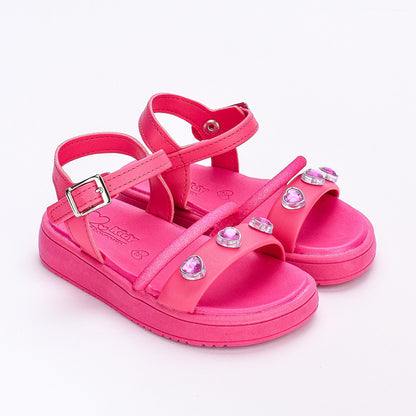 Sandália Infantil Kidy Flat Form Com Brinquedo Pink