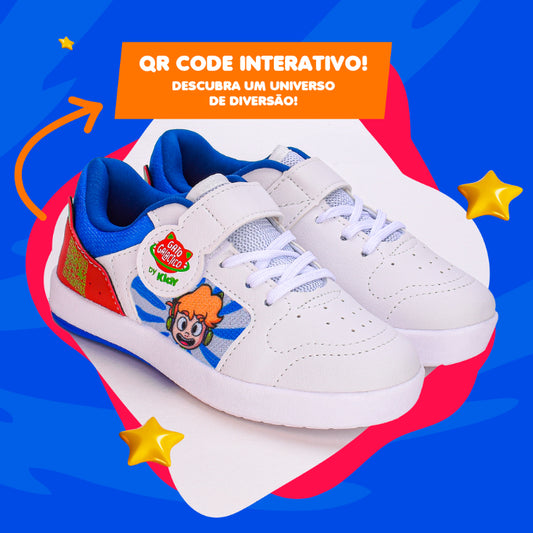 TÊNIS Menino Infantil HYPE Gato GALACTICO BRANCO/COLORIDO Kidy