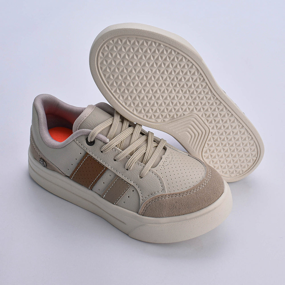 Tênis Menino Infantil K360 Ultra Leve Natural e Caramelo