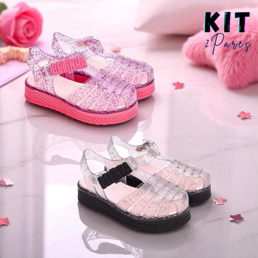 Kit 2 Sandálias Menina Infantil Belinha Kidy - Conforto e Versatilidade