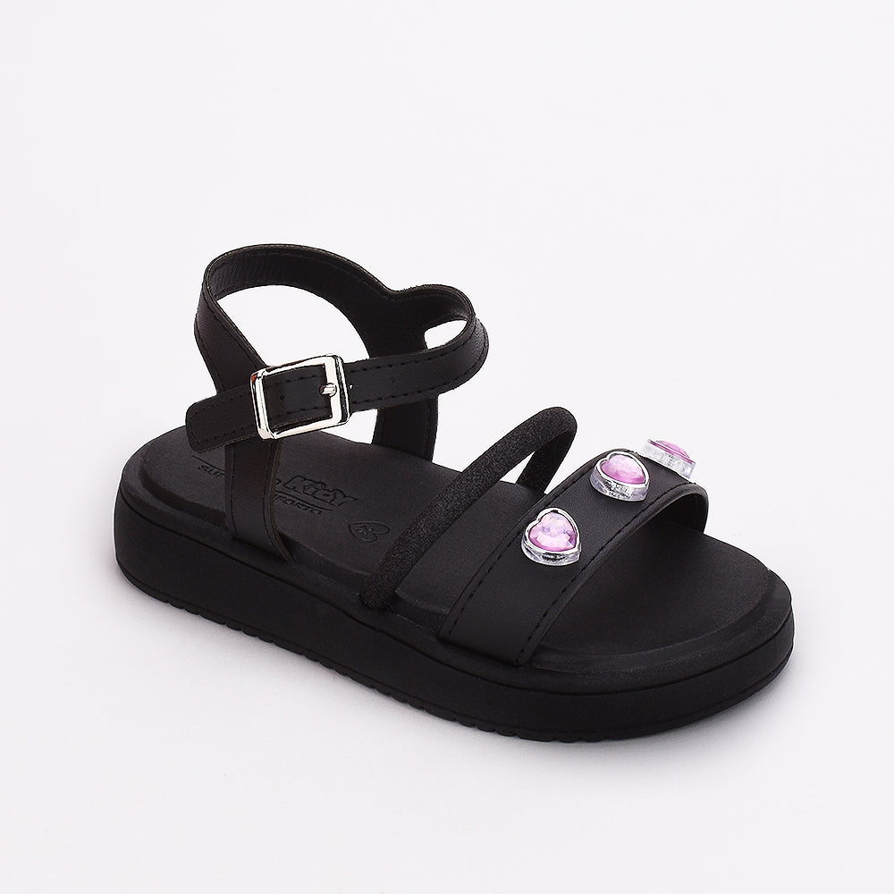 Sandália Menina Infantil Kidy Mini Flat Form Branco e Rosa