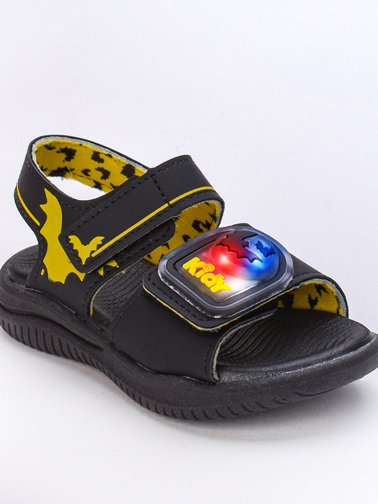 SANDALIA KIDY FLY BABY PRETO/AMARELO Kidy