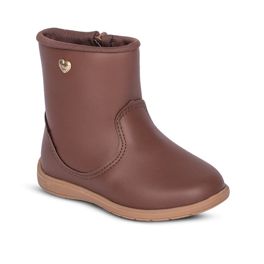 Bota Infantil Menina Kidy Soft Camel Delicada Baby Primeiros Passos
