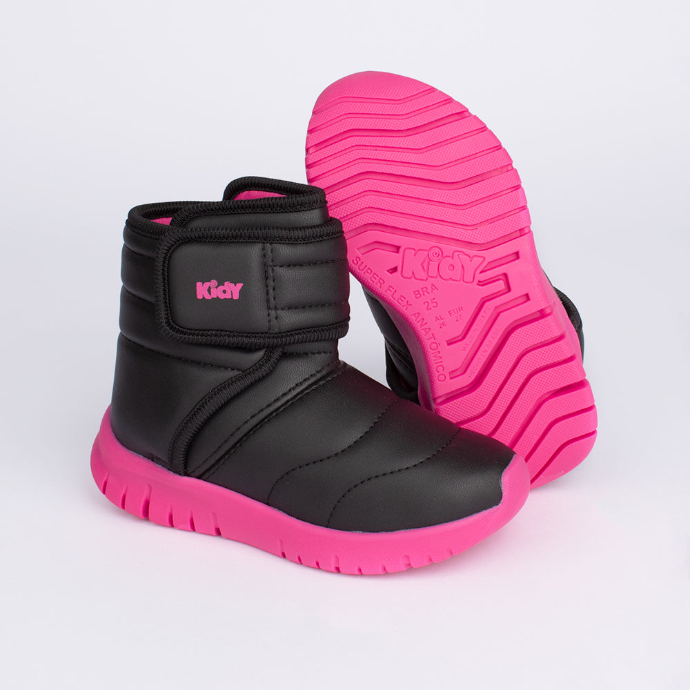 Tênis Kidy Ultra Flex Preto Pink