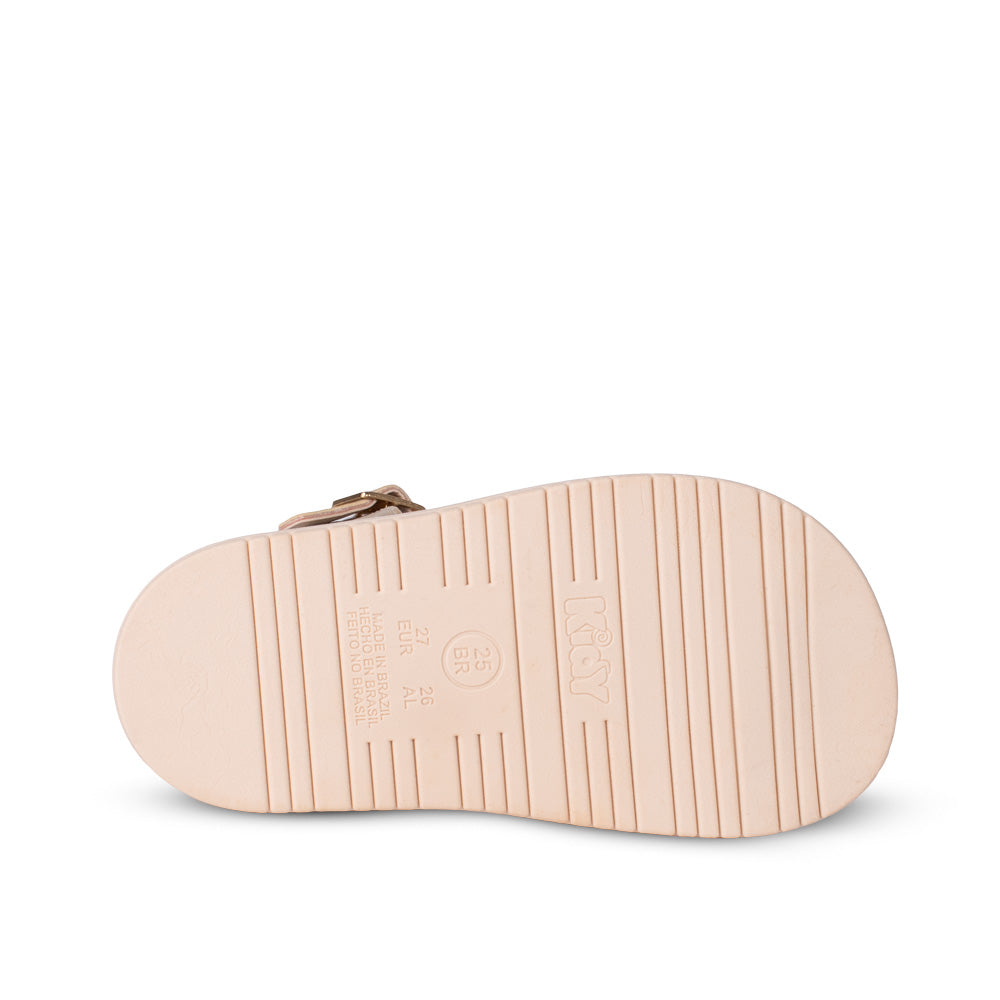 Sandália Menina Kidy Mini Flat Form Ouro