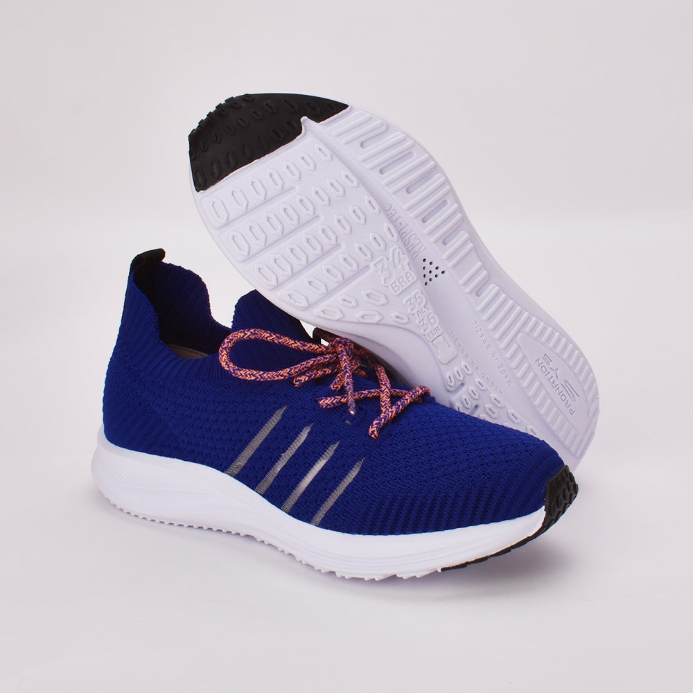 TENIS UNISSEX KIDY ENERGY RESPITEC AZ.ROYAL/LARANJA.NEON