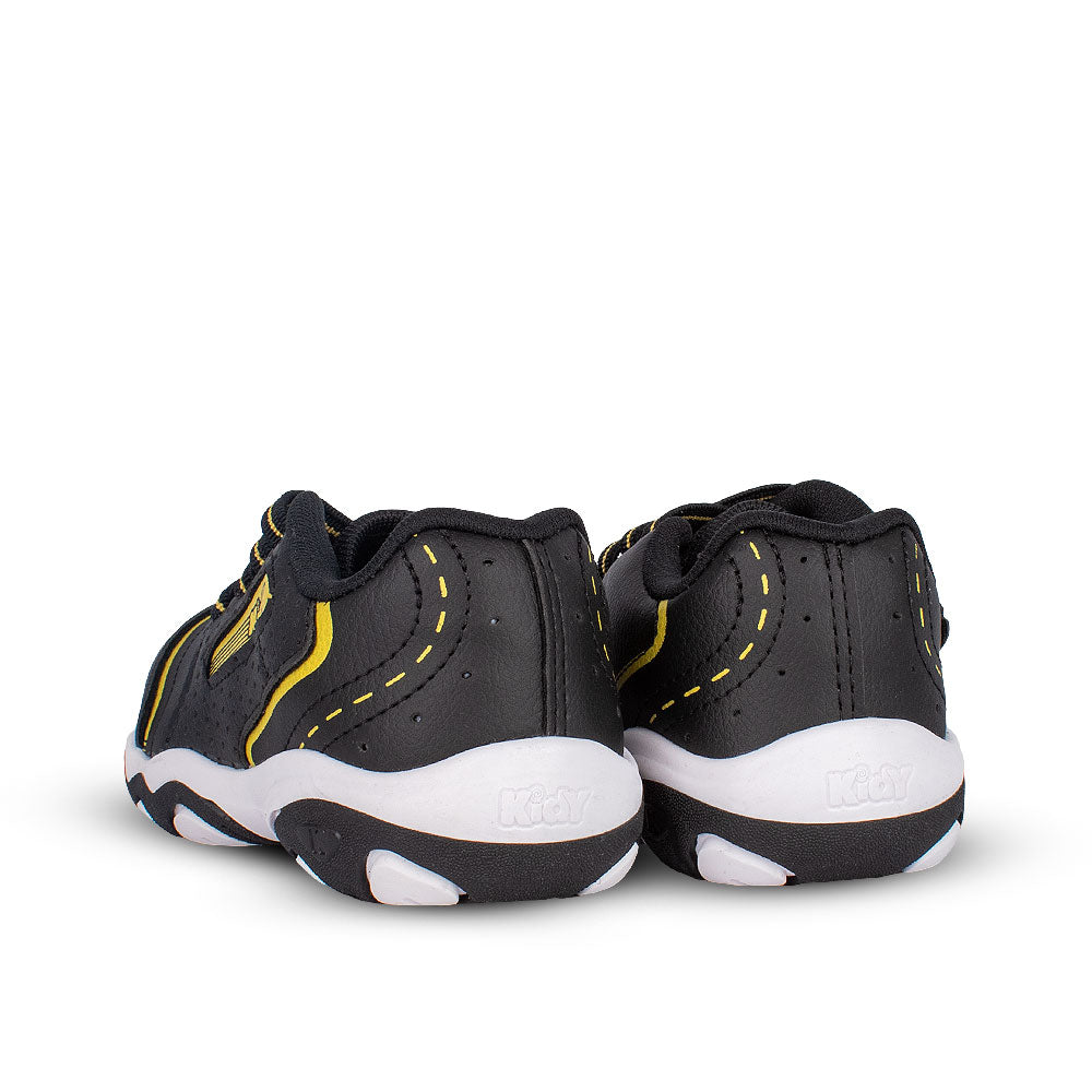 Tênis Infantil Menino Kidy Play Respitec Preto/Amarelo Respirável e Confortável