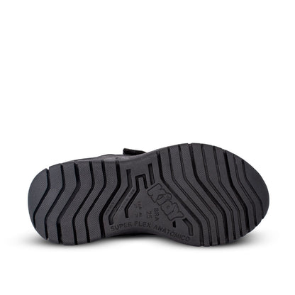 Tênis Infantil Kidy Ultra Flex Preto com Laranja Neon + Brinquedo