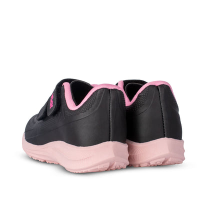 Tênis Menina Infantil Kidy Super Conforto Respitec Preto e Rosa Chiclete