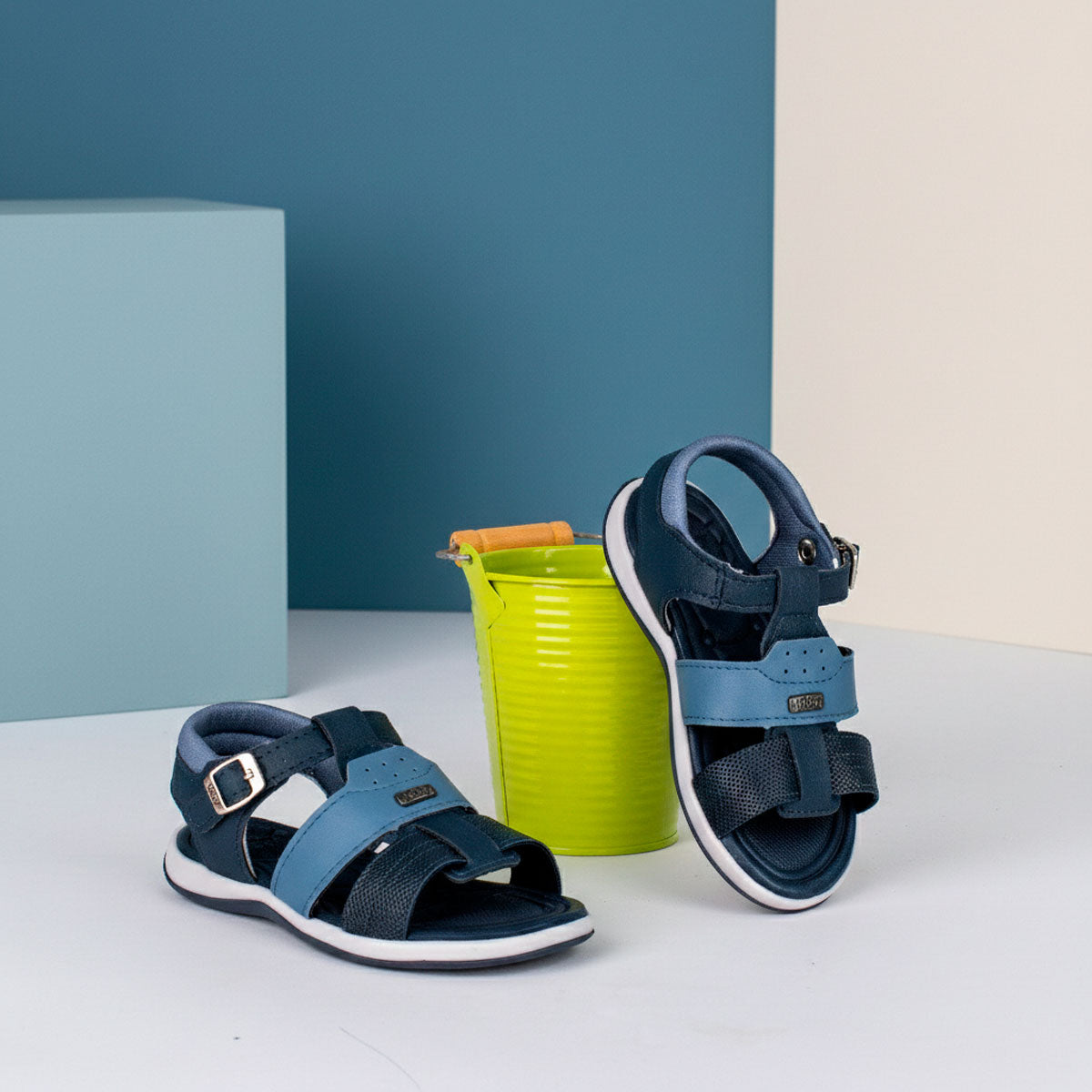 Sandália Infantil Menino Kidy Baby Equilíbrio Azul Marinho Primeiros Passos