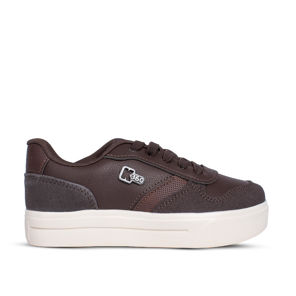 Tênis Infantil Menino Kidy K360 Ultra Leve Café Moderno Conforto