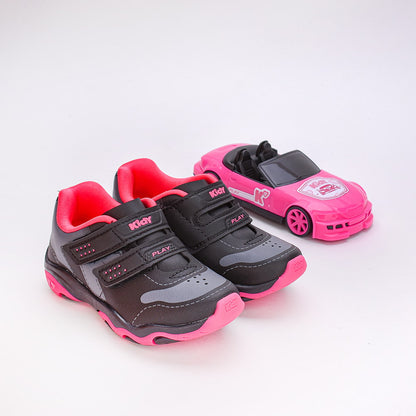 TENIS KIDY PLAY RESPITEC PRETO/PINK NEON