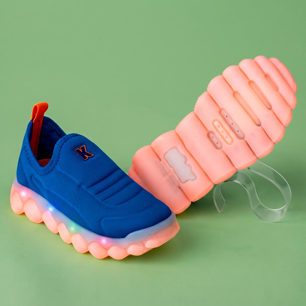 Tênis Infantil Menino Kidy Brinca Flex Azul Marinho Luz E Led
