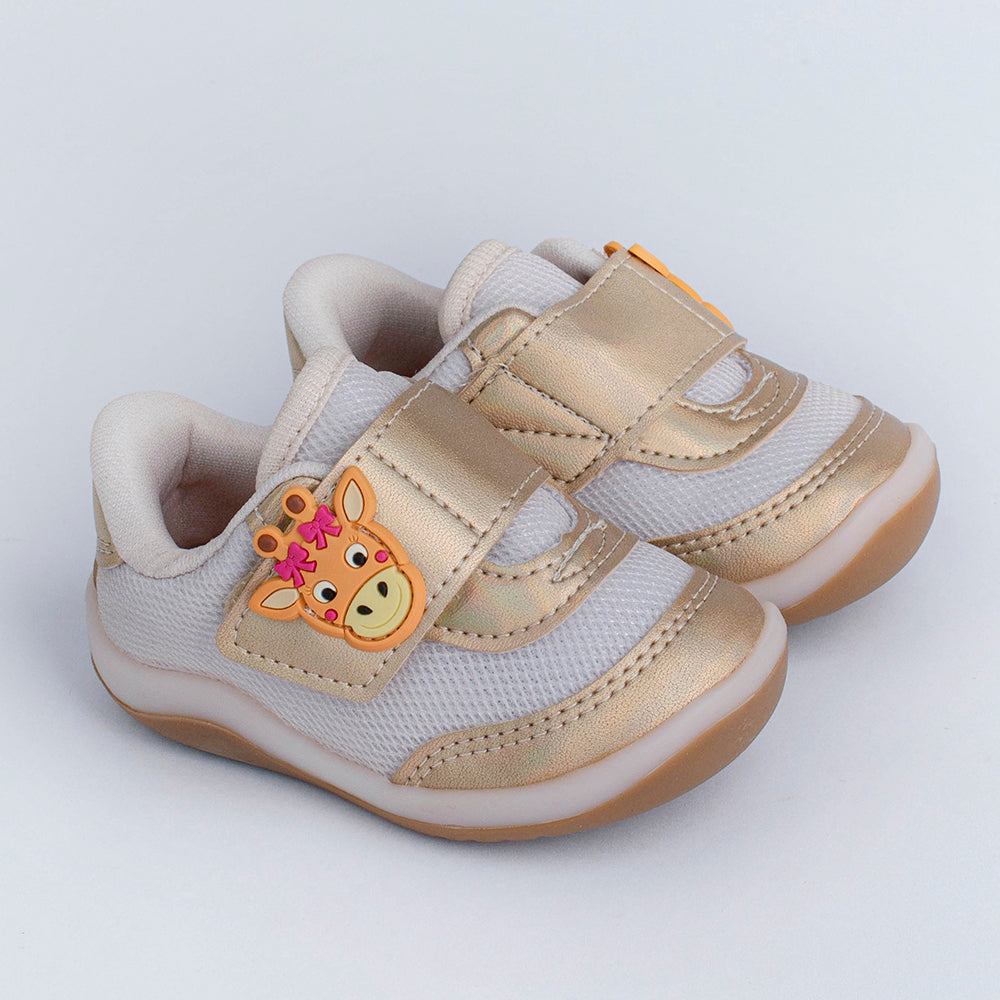 Tênis Menina Kidy Colors Equilíbrio Ouro