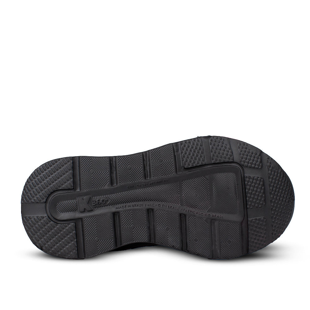Tênis Infantil Menina Kidy K360 Impulso 2 Preto E Pink Calce Fácil