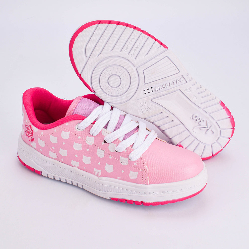 TÊNIS Infantil Menina Gato Galáctico K360 ESTILO RESPITEC ROSA/GLOSS Kidy