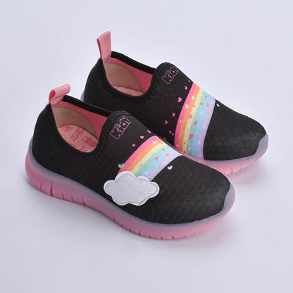 Tênis Menina Infantil Kidy Ultra Flex Preto com Ovo Surpresa Unicórnio