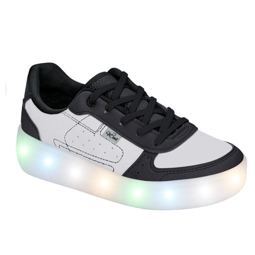 Tênis Infantil Menino com Rodinha Kidy Preto e Branco