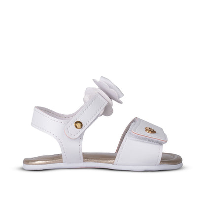 Sandália Infantil Menina Meu Primeiro Kidy Branca com Laço
