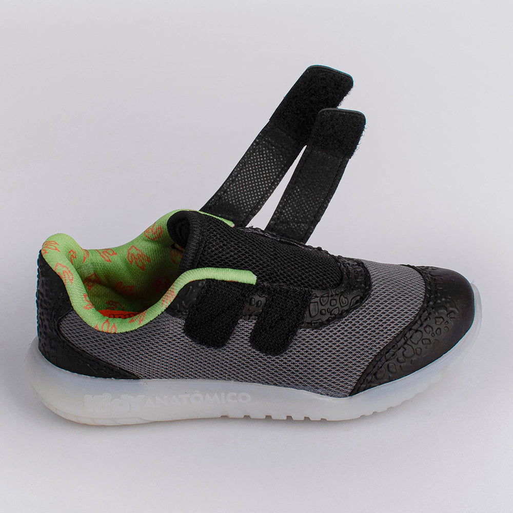 TENIS KIDY FLEX LIGHT PRETO/GRAFITE/VERDE Kidy