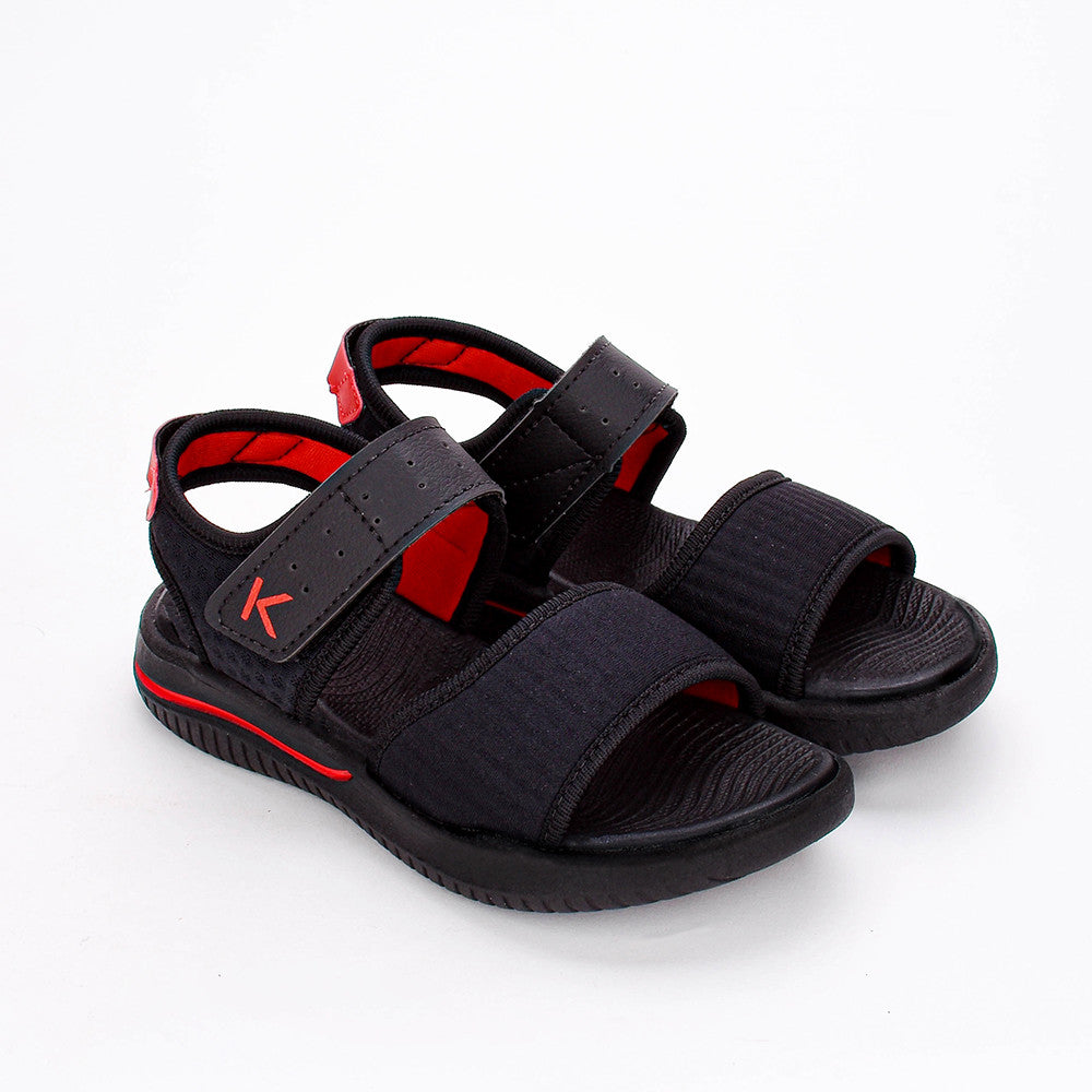 Sandália Menino Infantil Kidy Fly Preto e Vermelho