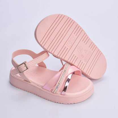 Sandália Menina Kidy Mini Flatform Nude