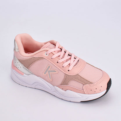 TENIS INFANTIL MENINA  K360 RETRO NUDE/PRATA