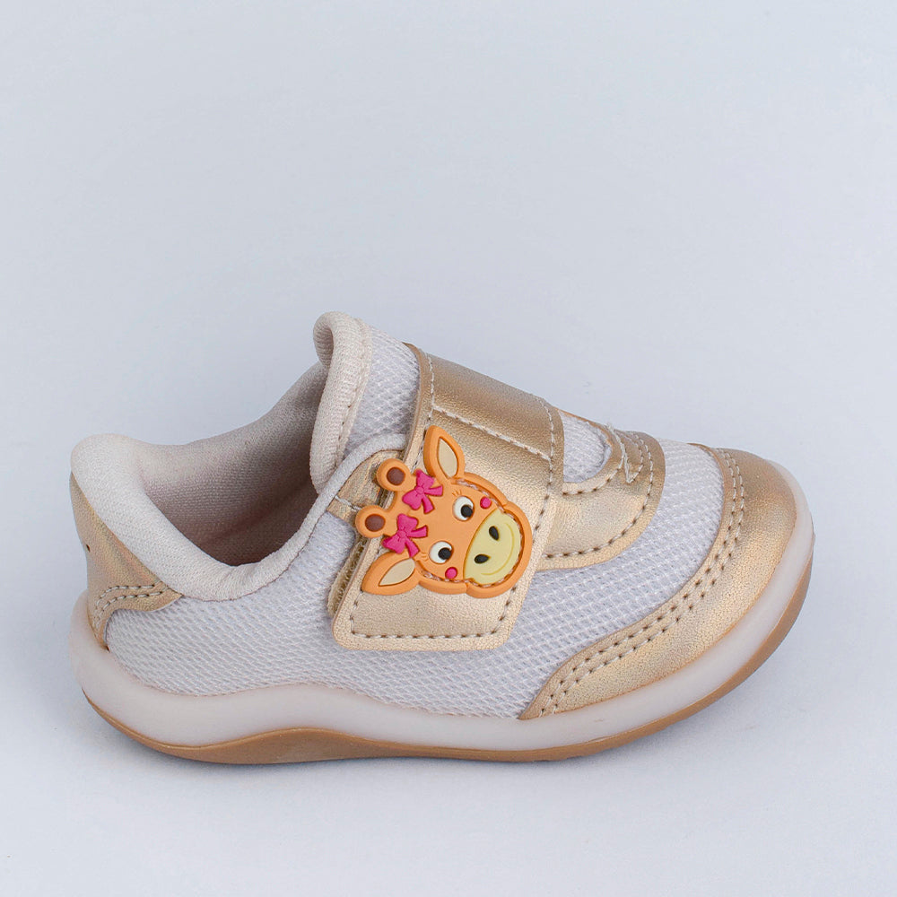 Tênis Menina Kidy Colors Equilíbrio Ouro