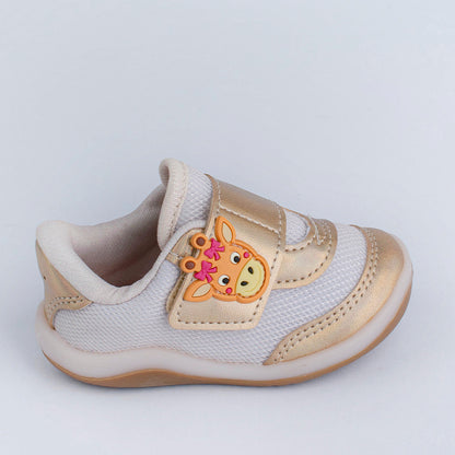 Tênis Menina Kidy Colors Equilíbrio Ouro