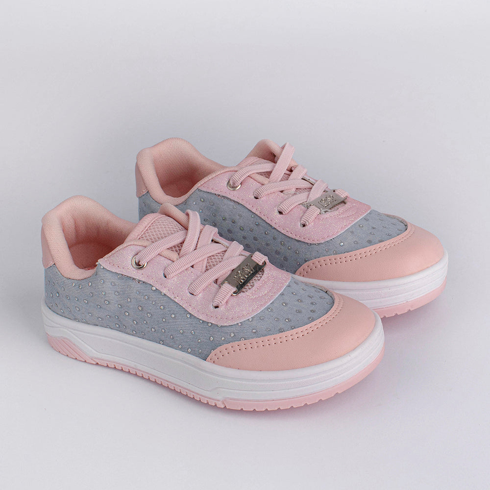 Tênis Kidy Menina Happy Jeans e Nude