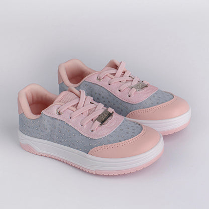 Tênis Kidy Menina Happy Jeans e Nude