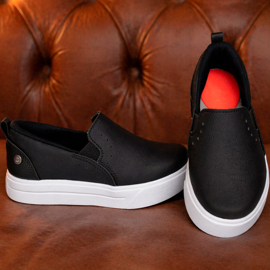 Tênis Infantil Menino Kidy K-360 Preto Ultra Leve Calce Fácil Moderno