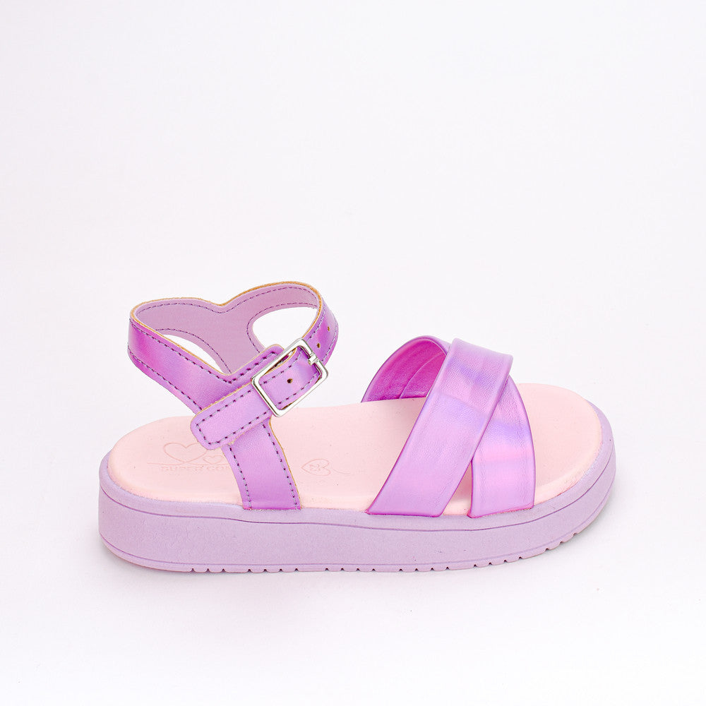 Sandália Menina Infantil Kidy Mini Flatform Com Brinquedo Surpresa Lilás