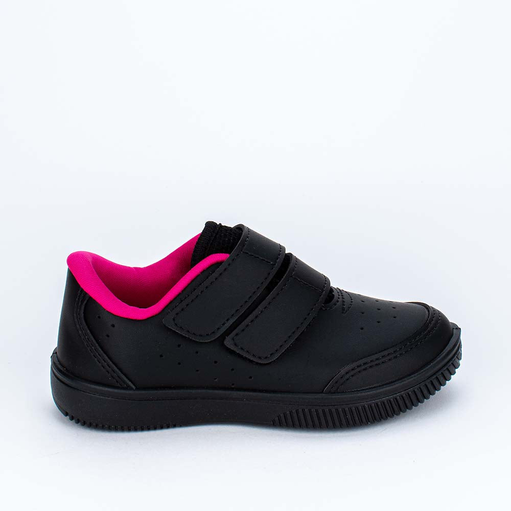 TÊNIS MENINA INFANTIL KIDY USEFULL COLLEGE PRETO/PINK