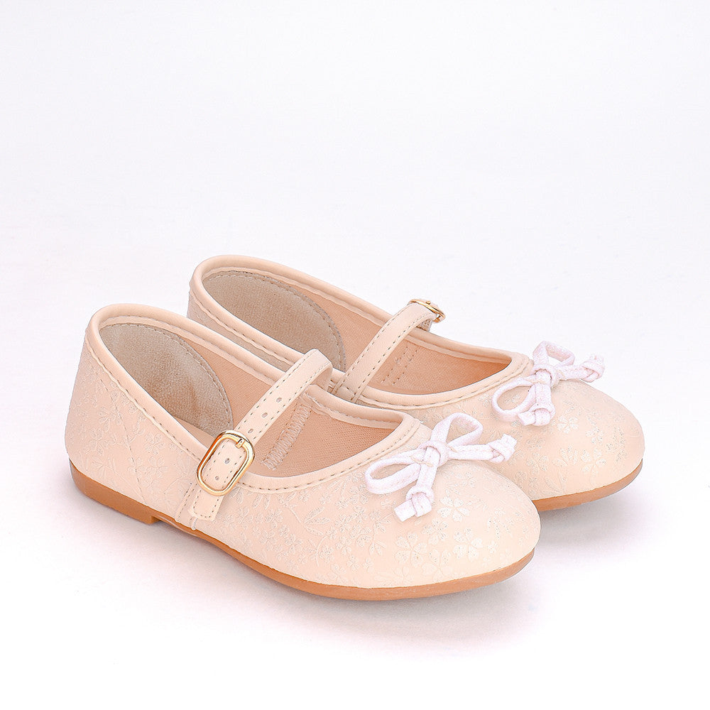 Sapatilha Bailarina Infantil Kidy Soft Laço Florida Marfim