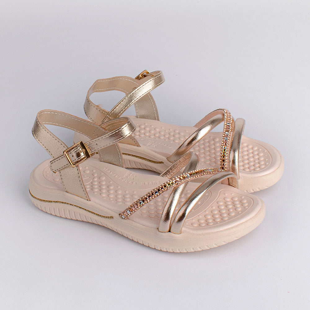 Sandália Menina Kidy Fly Ouro