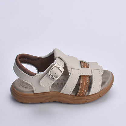 Sandália Papete Menino Kidy Flex Anatômica Natural Caramelo