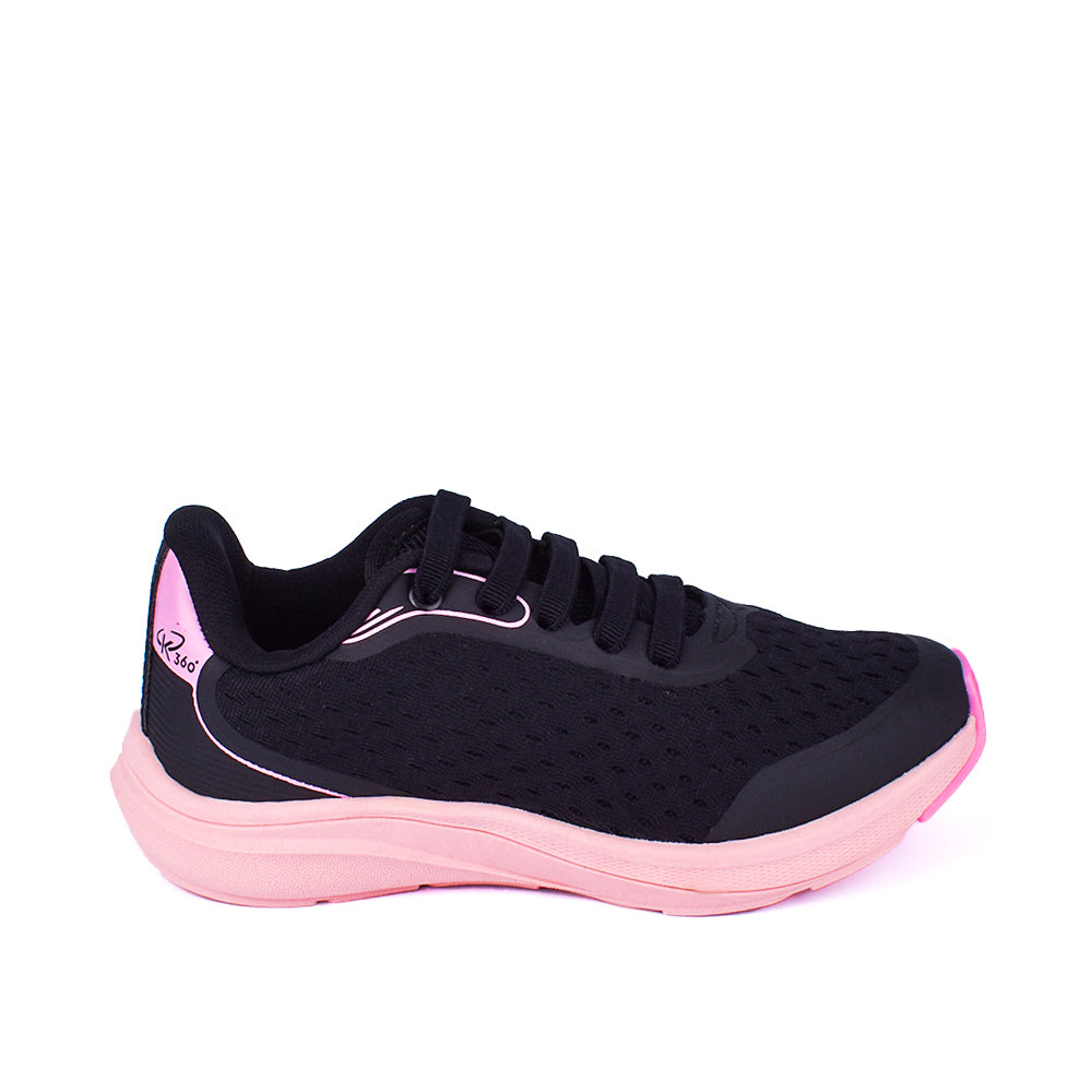 TÊNIS MENINA KIDY K360 ENERGY 2 PRETO/ROSA CHICLETE