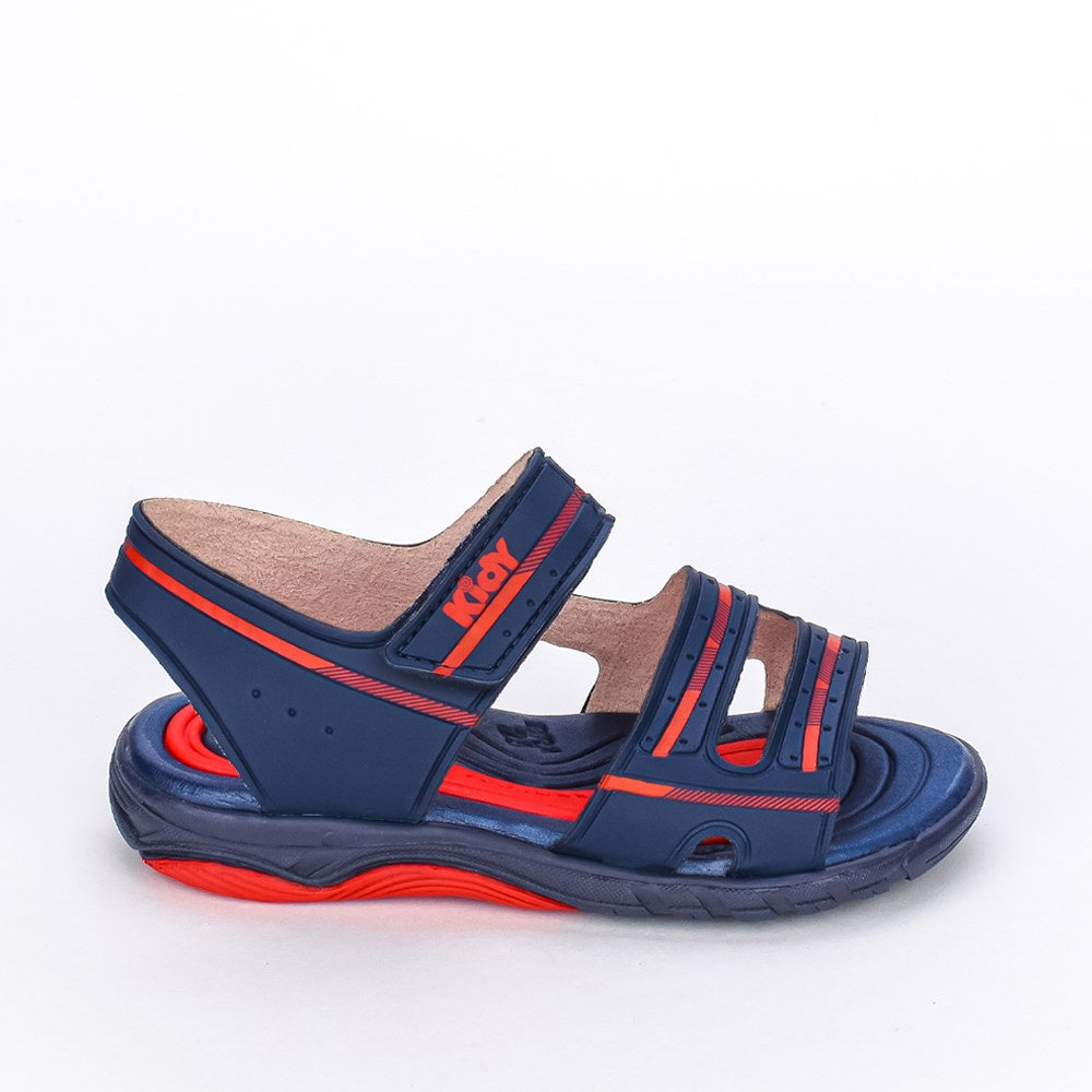 SANDÁLIA PAPETE MENINO KIDY TOYS MARINHO/VERMELHO COM BRINQUEDO
