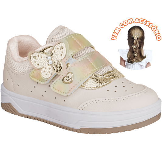 Tênis Menina Kidy Happy Marfim