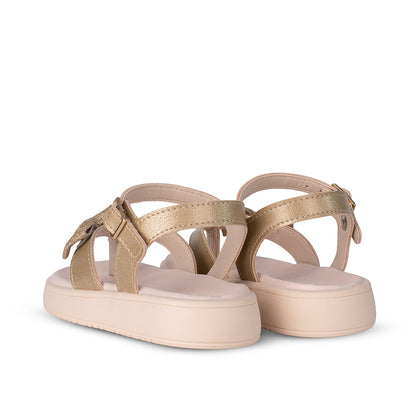 Sandália Menina Kidy Mini Flat Form Ouro
